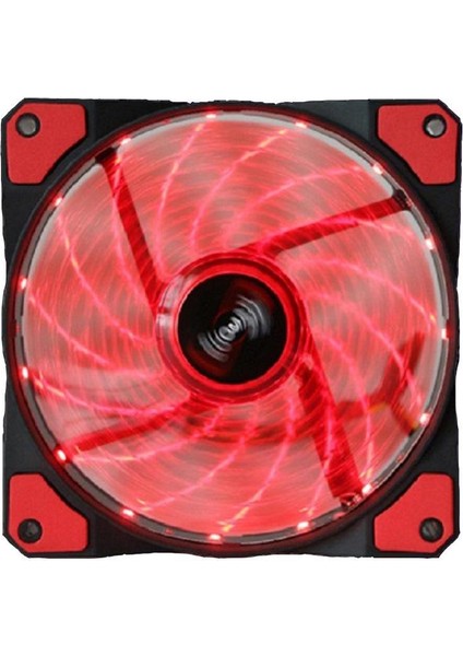 4p Port 12 cm 120X120X25MM Bilgisayar Konteyner Sessiz Soğutma Fanı LED Lamba Kırmızı (Yurt Dışından)