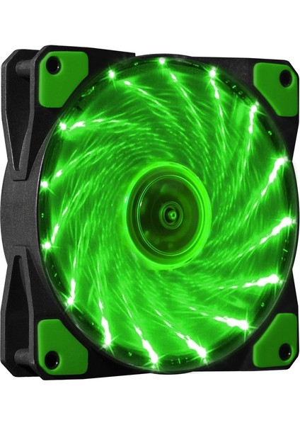 4p Port 12 cm 120X120X25MM Bilgisayar Konteyner Sessiz Soğutma Fanı LED Lamba Yeşil (Yurt Dışından)