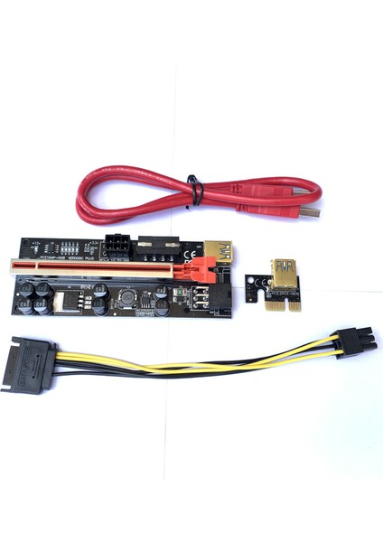 Genişletici Kablo VER009C 1x Ila 16X USB 3.0 Için Btc Gpu Madencilik Grafik Kartı Işık Kırmızı (Yurt Dışından) modelleri