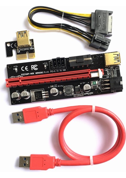 Pcıe Rider Adaptörü Genişletici Madencilik 1X-16X Sürücüsiz Hızlı Veri Iletimi Kırmızı Kordon (Yurt Dışından) indirimleri