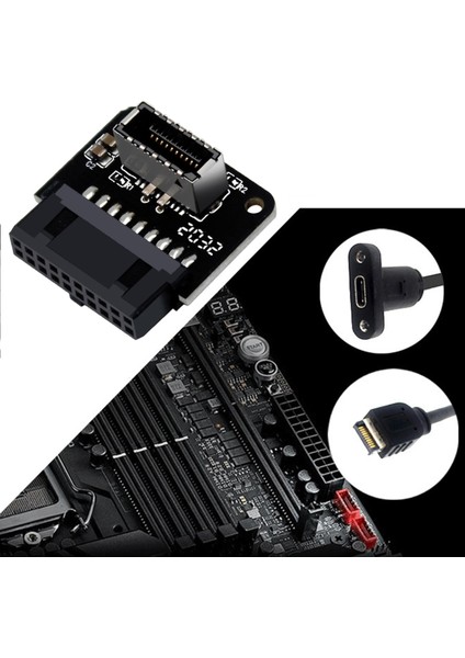 Usb3.0 19 P / 20P Tip C 90 Derece Adaptörü Plug-In Portu 24PIN Masaüstü PH73B Için (Yurt Dışından) modelleri