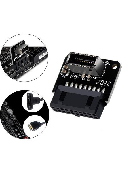 Usb3.0 19 P / 20P Tip C 90 Derece Adaptörü Plug-In Portu 24PIN Masaüstü PH73B Için (Yurt Dışından) indirimleri