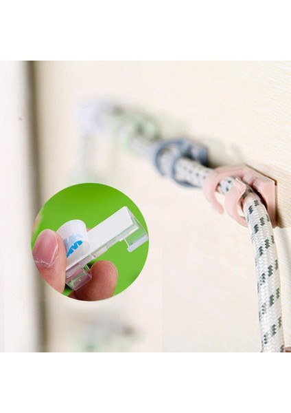 20 Parça Kablo Klipler, Kendinden Yapışkanlı Masaüstü Kablo Organizatör Kordon Sahipleri, Net (Yurt Dışından)