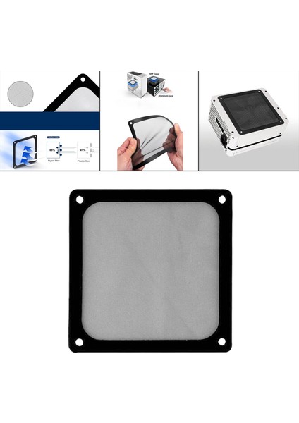 Pc Fan Toz Filtresi Siyah Toz Geçirmez Filtre Kapak Kılıf Kapak Manyetik Çerçeve Vida Delikli 12 cm (Yurt Dışından)