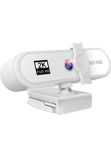 4 K Hd USB Webcam Web Kamera W / Mikrofon Video Oyunu Için Rotable 2k Beyaz (Yurt Dışından)