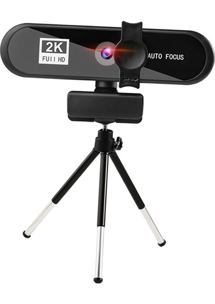 4 K Hd USB Webcam Web Kamera W / Video Oyunu Için Mikrofon Döndürülebilir 2k Siyah (Yurt Dışından)