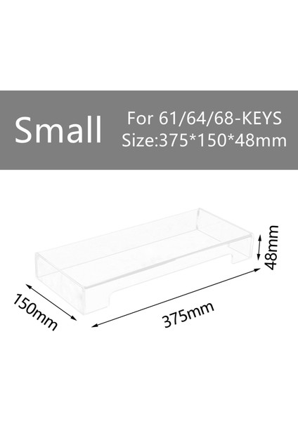 Mekanik Klavyeler Toz Kapağı Berrak Su Geçirmez Koruma Ofis Ev Için 375X150X48MM (Yurt Dışından)