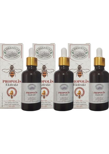 Herbs Garden Sıvı Propolis Ekstrakt 50 ml 3 Adet