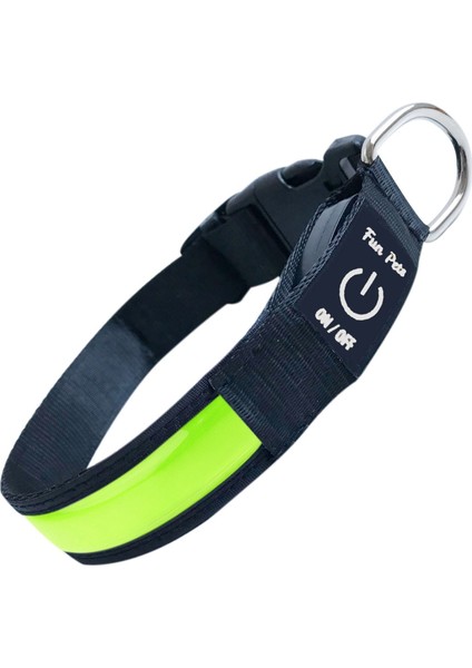 Süper Parlak Usb Şarj Edilebilir Led Köpek Güvenliği Yaka - Büyük Görünürlük Ve Geliştirilmiş Güvenlik - 4 Renk, 3 Boyut (Yeşil, Büyük) (Yurt Dışından)