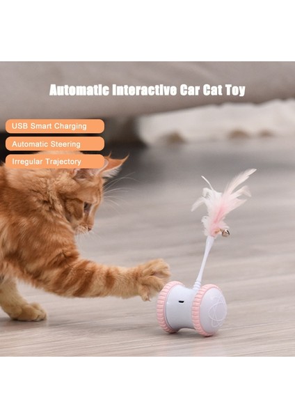 Kedi Tekerlek Oyuncak Gatos Oyuncaklar Juguetes Para Jouet Sohbet Pet Interaktif Kitten Pour Oyunu Elektrikli Led Tüy Sopa Düzensiz Döner | Kedi Oyuncakları (Mavi) (Yurt Dışından) modelleri
