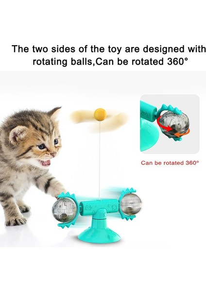 Dönen Oyuncak Kedi Tüy Rolling Topu Catnip İle Dalma Interaktif Tırmanma Oyuncaklar Eğitim Geliştirilmesi Iq Kedi Ürünleri Evcil Hayvanlar Için | Kedi Oyuncakları (Mavi) (Yurt Dışından)