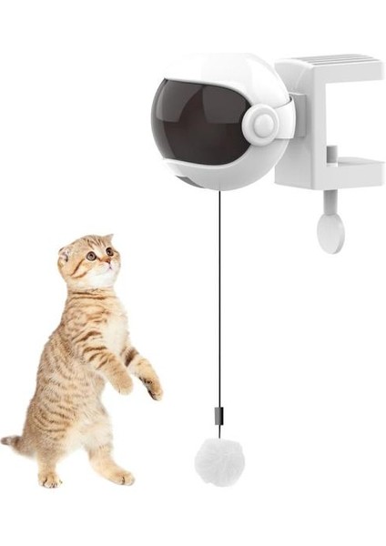 Elektrikli Kedi Oyuncak Interaktif Oyuncak Kedi Kedi Oyunu Için Yo Yo Kaldırma Topu Elektrikli Oyuncak Pet Geri Çekilebilir Halat Zeka Oyuncak | Kedi Oyuncakları (Beyaz) (Yurt Dışından)