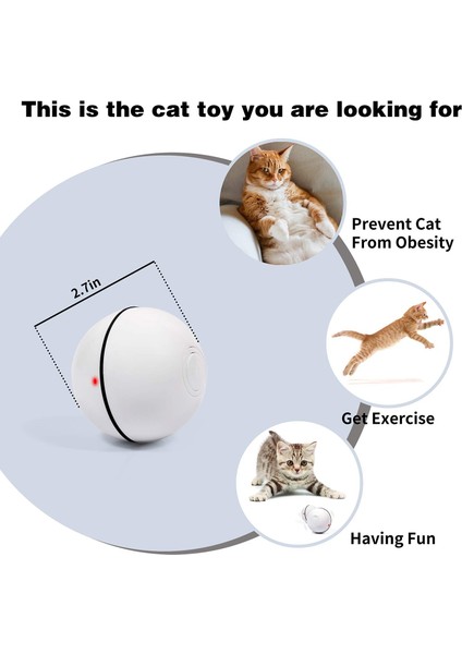 Akıllı Otomatik Kedi Oyuncaklar Topu Pet (Yeşil) (Yurt Dışından) indirimleri