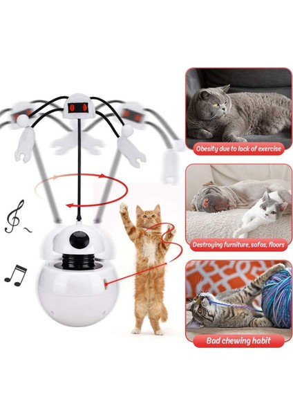 3İn1 Kedi Elektrikli Oyuncaklar Interaktif Teaser Dönen Tumbler Pet Yavru Kedi Işlevli Oyun Oyuncak Kediler Için Oyun Oyuncak | Kedi Oyuncakları (Yurt Dışından)