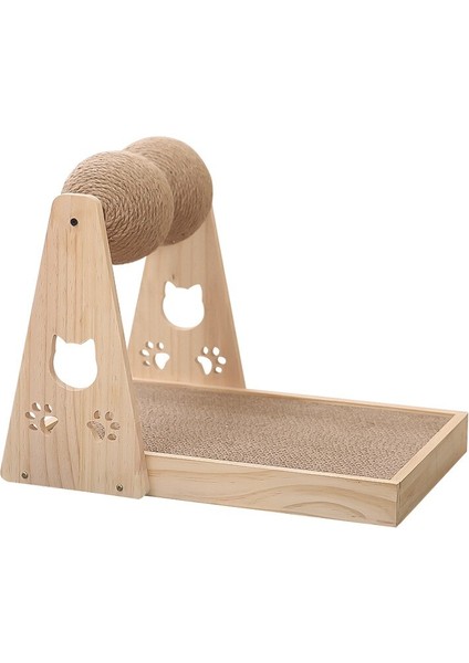 Kedi Scratcher Post Katı Ahşap Sisal Top Turntable Pençeleri Kedi Oyuncaklar Interaktif Kitten Scratch Board | Mobilya Ve Çizikler (Yurt Dışından)