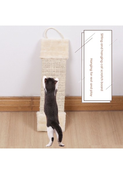 Yeni Stil Asılı Dikdörtgen Sisal Kedi Tırmalamak Tahtası, Çizik Dirençli Kedi Oyuncak (Yurt Dışından) fırsatları