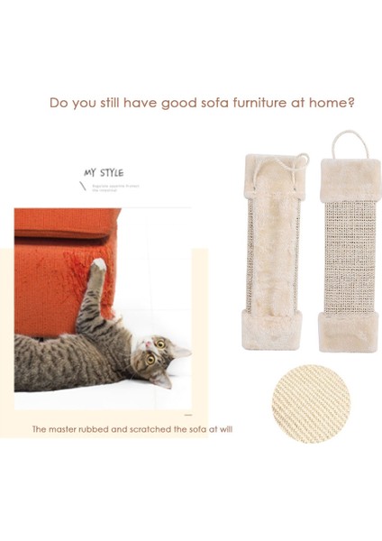Yeni Stil Asılı Dikdörtgen Sisal Kedi Tırmalamak Tahtası, Çizik Dirençli Kedi Oyuncak (Yurt Dışından) indirimleri