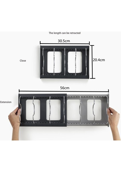 Geri Çekilebilir Pan ve Pot Kapak Organizatör Raf Çanak Kurutma Raf Pot Kapak Tutucu Mutfak Dolabı Paslanmaz Çelik Tava Kapak Standı | Raflar ve sahipler (Kahverengi) (Yurt Dışından)