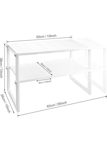 Lavabo Organizer Altında Genişletilebilir 1/2tier Mutfak Malzemeleri Dolap Organizatör, (Yurt Dışından)