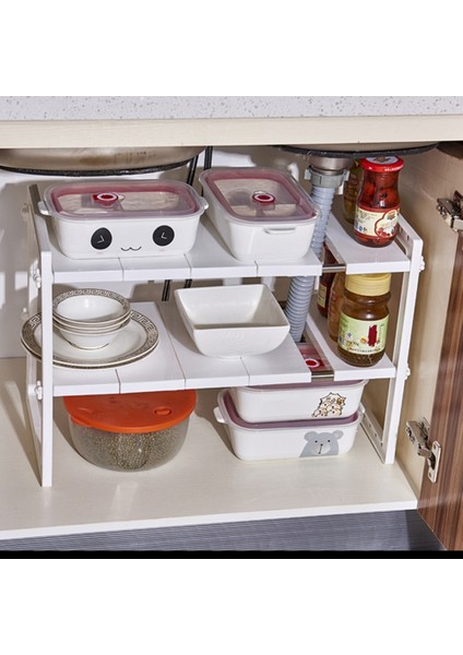 Lavabo Organizer Altında Genişletilebilir 1/2tier Mutfak Malzemeleri Dolap Organizatör, (Yurt Dışından) fırsatları