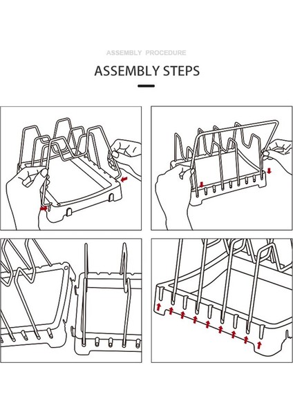 Çıkarılabilir Pot Kapak Raf Pişirme Bulaşıklık Pan Kapak Standı Paslanmaz Çelik Kaşık Tutucu Pot Kapak Raf Mutfak Aksesuarları | Raflar ve tutucular (Yurt Dışından)