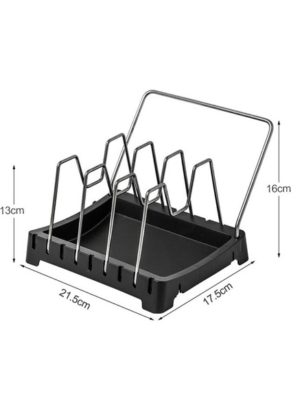 Çıkarılabilir Pot Kapak Raf Pişirme Bulaşıklık Pan Kapak Standı Paslanmaz Çelik Kaşık Tutucu Pot Kapak Raf Mutfak Aksesuarları | Raflar ve tutucular (Yurt Dışından)