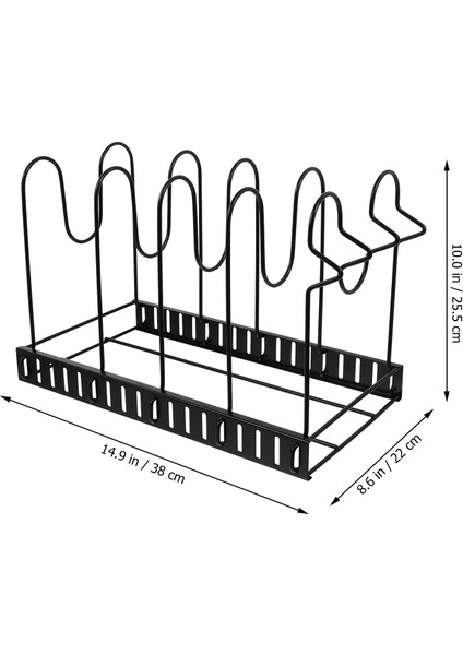 Mutfak Organizer Tava Pot Kapak Depolama Raf Plakası Kesimi | Raflar ve tutucular (Yurt Dışından)