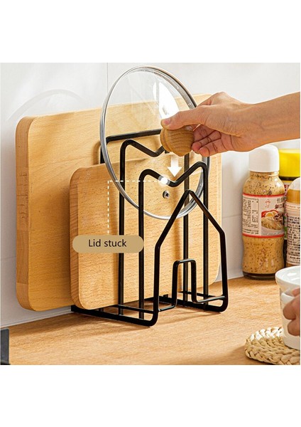 Pot Kapak Raf Doğrama Kurulu Tutucu Pan Kapak Standı Mutfak Bulaşık Plaka Tahliye Raf Bıçak Kaşık Depolama Raf Mutfak Aksesuarları | Raflar ve tutucular (Yurt Dışından) fiyatları