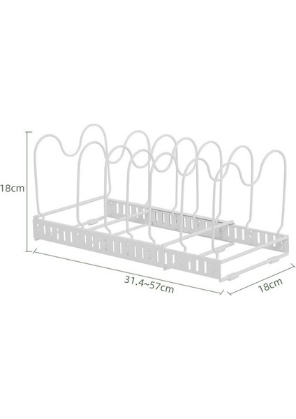 Pot Kapak Raf Ayarlanabilir Masaüstü Pot Pan Tutucu Çıkarılabilir Pan Kapak Raf Dolap Pişirme Bulaşık Depolama Raf Mutfak Organizatör | Raflar ve tutucular (Yurt Dışından)