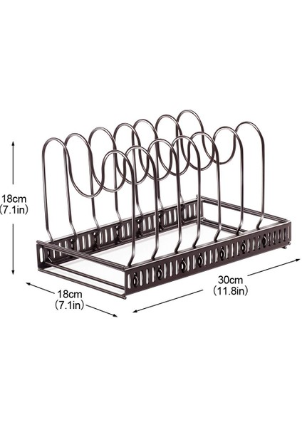 Genişletilebilir Pan Organizatör Rafı 7 Lastikler Mutfak Örgütü ve Depolama Için Ayarlanabilir Tencere Rafları | Raflar ve tutucular (Yurt Dışından)