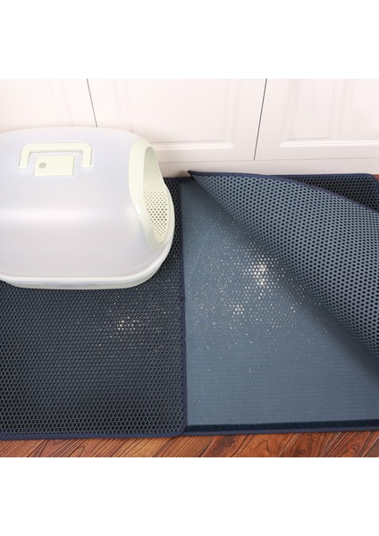 Çift Katmanlı Kedi Çöp Mat Kedi Çöp Tuzak Mat Idrar Lekesi Ve Su Geçirmez Malzeme Dispersiyon Kontrolü Yıkanabilir Kolay Temiz | Litter Houshreaking (Yurt Dışından)