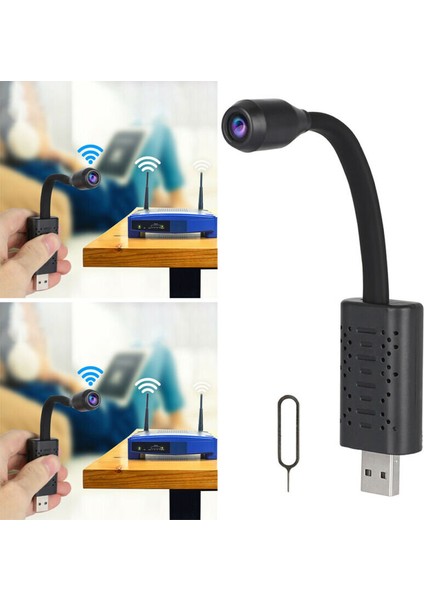 Full Hd 1080 P Len Kablosuz Wifi Güvenlik Kamera USB Bağlantı Noktaları Kamera Gece Görüş (Yurt Dışından)