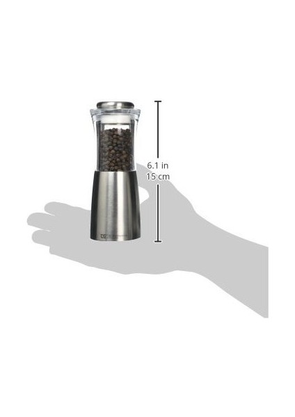 T G Creashglind Apollo Temizle Akrilik ve Paslanmaz Çelik Biber Değirmeni, 15 cm (Yurt Dışından)