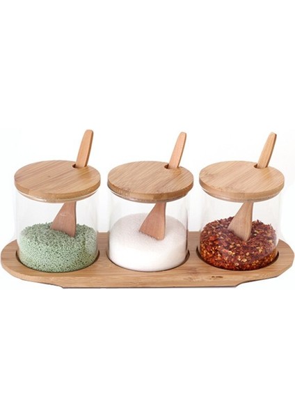 3 Adet Settransparent Baharat Kavanoz Seti Tuz ve Biber Baharat Şişesi Kapaklı Mutfak Çeşni Cruet Saklama Konteyner | Tuz Domuzları, Mahzenler ve sunucular (Yurt Dışından)