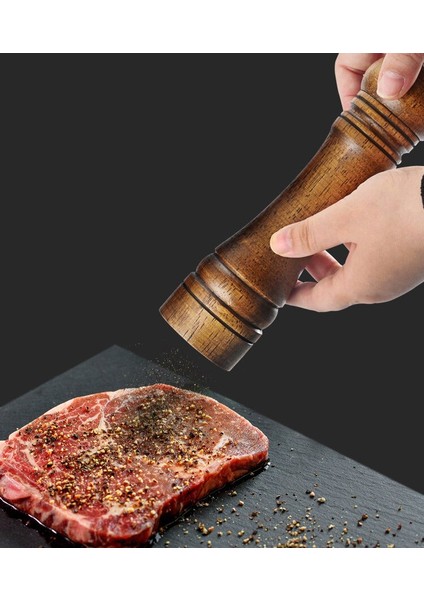 2 Adet Ahşap Biber Değirmeni ve Tuz Çalkalayıcı Seti, Mutfak Araçları | Tuz Domuzları, Mahzenler ve sunucular (Yurt Dışından)