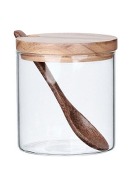 Ahşap Kapak Baharat Kavanoz Cam Depolama (Yurt Dışından)
