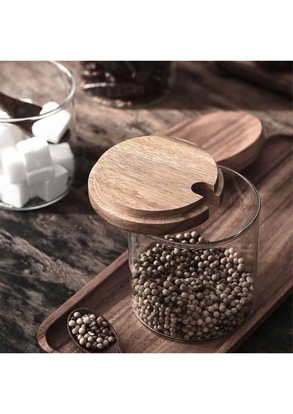 Ahşap Kapak Baharat Kavanoz Cam Depolama (Yurt Dışından) fırsatları