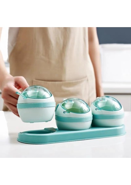 3 Adet Set Nordic Baharat Kutusu Mutfak Tuz Şeker Saklama Kutuları (Yurt Dışından)