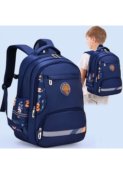 Kızlar Için Su Geçirmez Okul Sırt Çantaları Erkek Ilköğretim Okul Çantaları Bookbag (Mavi) (Yurt Dışından)
