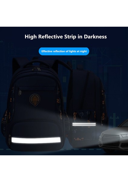Kızlar Için Su Geçirmez Okul Sırt Çantaları Erkek Ilköğretim Okul Çantaları Bookbag (Mavi) (Yurt Dışından)