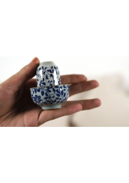Mavi ve Beyaz Seramik Çay Kılıfı Porselen Wenxiang Kupası Çin Kung Fu Kupası Drinkware | Teacups (Yurt Dışından) fırsatları