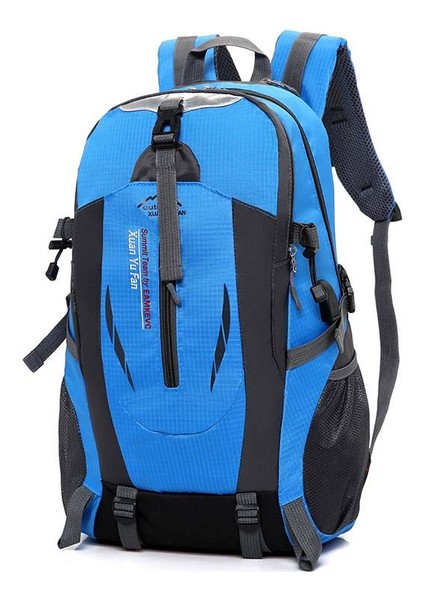 50L USB Jack Açık Hiking Spor Trekking Balıkçılık Su Geçirmez Kamp Erkekler ve Kadınlar Çiftler Omuz Çantası Sırt Çantası Dağcılık Çantası Açık Spor Sırt Çantası (Mavi) (Yurt Dışından)