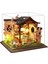 Minyatür Dollhouse Mobilya Kiti Ile LED Işık Ahşap Satranç Kulübü Hediye (Yurt Dışından) 1