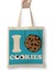 Cookie Monster Kurabiyeleri Severim Kurabiye Canavarı Bez Çanta Uzun Saplı 1