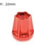 Tekerlek Hex Hubs Yedek Parçaları Eksenel 1/10 SCX10 1.9 / 2.2 Inç Tekerlek Rc Araba 22MM Kırmızı (Yurt Dışından) 2