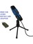 Kondenser Mikrofon Mic Studio Ses Kayıt Tripod Standı 3.5mm Ses Kablosu (Yurt Dışından) 3