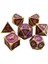 Polyhedral Zar Casino Aksesuarları Rpg Dices Board Oyunları Dnd Mor Altın Için Çok Taraflı (Yurt Dışından) 1