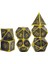 Polyhedral Zar Casino Aksesuarları Rpg Dices Board Oyunları Dnd Için Çok Taraflı Dnd Taklit Altın Siyah (Yurt Dışından) 1