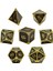 Polyhedral Zar Casino Aksesuarları Rpg Dices Board Oyunları Dnd Için Çok Taraflı Dnd Taklit Altın Siyah (Yurt Dışından) 2