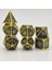 Polyhedral Zar Casino Aksesuarları Rpg Dices Board Oyunları Dnd Için Çok Taraflı Dnd Taklit Altın Siyah (Yurt Dışından) 5